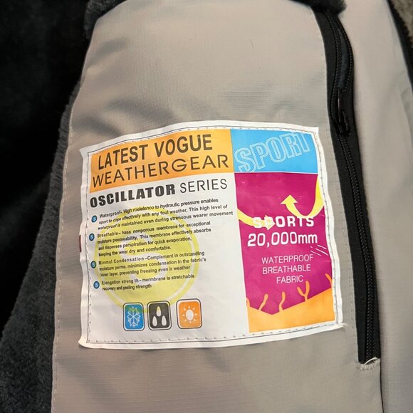 Moerdeng Womens Light Gray Faux Fur Lined Hooded Snow Ski Jacket Size Medium - Picture 4 of 8